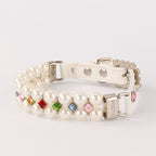 Square Colored Zircon Collar