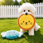 Squeaky Plush Flying Disc Dog Toy