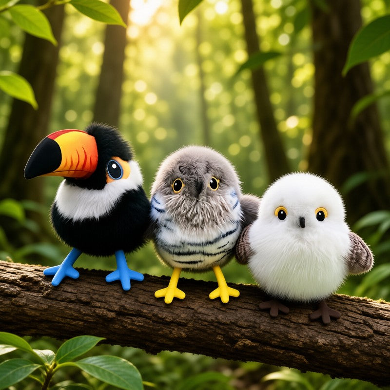 Interactive Realistic Flapping & Chirping Bird-Shaped Pet Toy