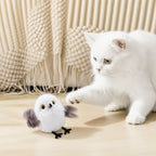Interactive Realistic Flapping & Chirping Bird-Shaped Pet Toy
