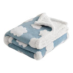Waterproof Flannel Sherpa Fleece Thickened Dog Blanket 2