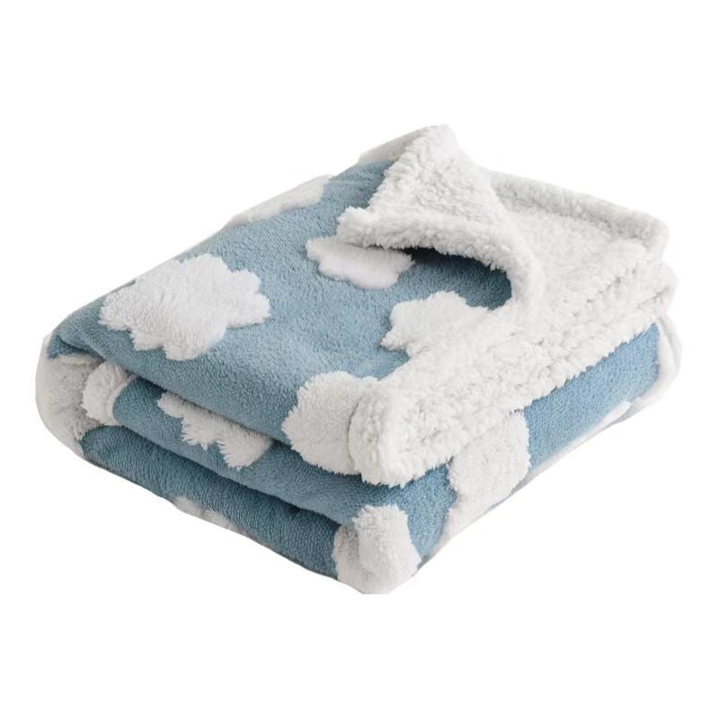 Waterproof Flannel Sherpa Fleece Thickened Dog Blanket 2