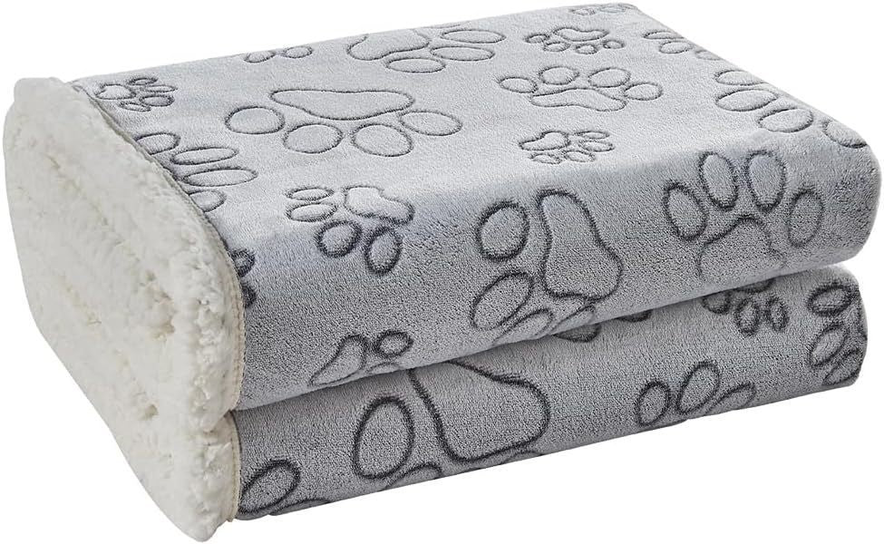 Waterproof Flannel Sherpa Fleece Thickened Dog Blanket 4