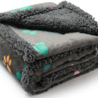Waterproof Flannel Sherpa Fleece Thickened Dog Blanket 2
