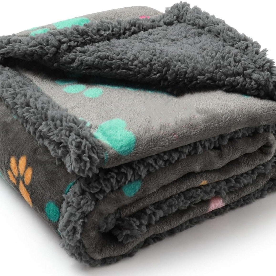 Waterproof Flannel Sherpa Fleece Thickened Dog Blanket 2