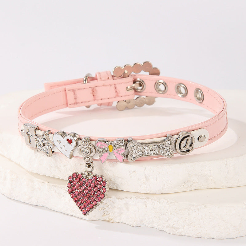 PU Set Letter Collar with Pendant