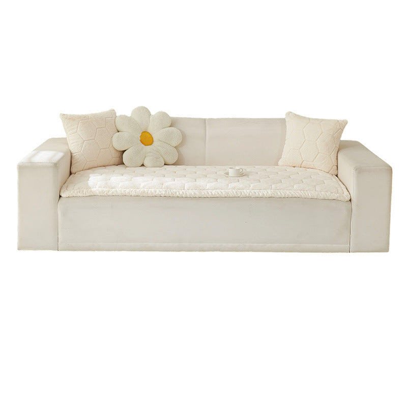 Thick Plush Hexagon-Quilted Pet Mat Non-Slip Couch Cover