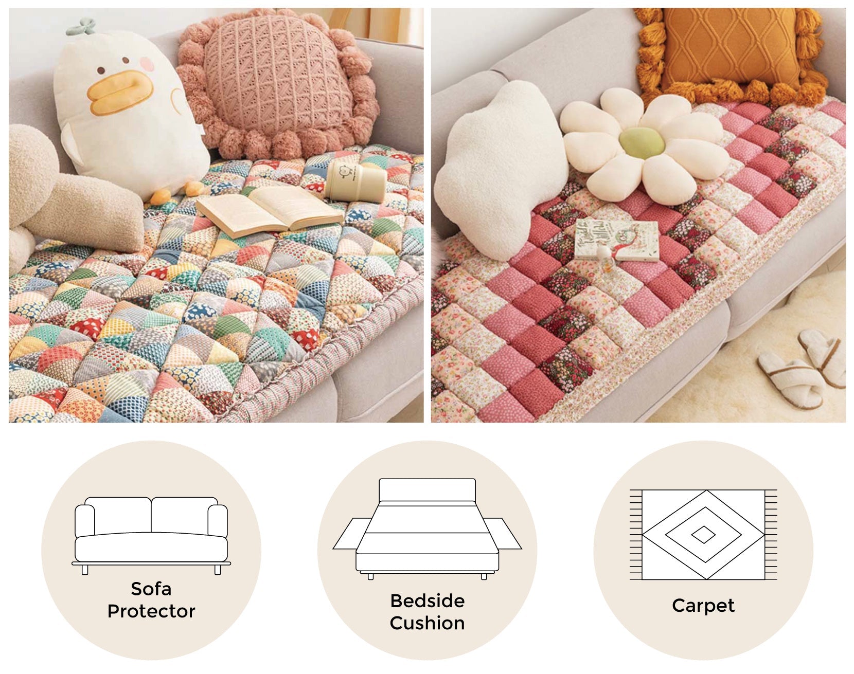Garden Chic Cotton Protective Couch Cover
