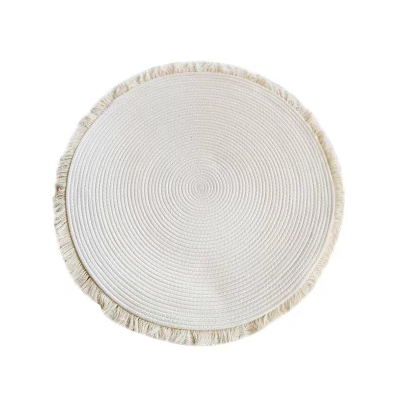 Nordic Handwoven Durable Cat Scratch Mat Rug with Fringe