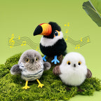 Interactive Realistic Flapping & Chirping Bird-Shaped Pet Toy